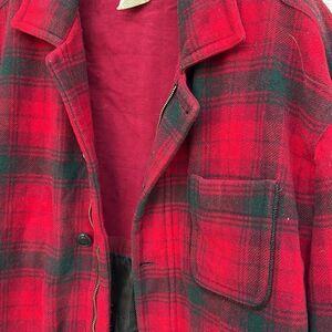 Vintage Banana Republic Wool Barn Plaid Coat